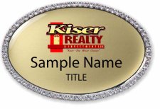 (image for) Kiser Realty Oval Bling Silver Other badge