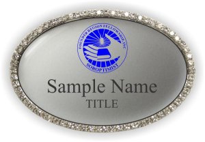 (image for) Founder Region Fellowship, Inc. Oval Bling Silver badge