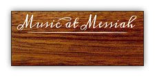 (image for) Music at Messiah Standard Bloodwood Square Corner badge