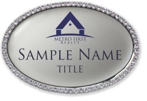 (image for) Metro First Realty Shawnee Oval Bling Silver badge