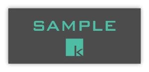 (image for) Koh Orthodontics Standard Slate Grey Square Corner badge - Turquoise Logo