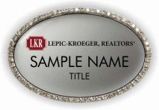 (image for) Lepic-Kroeger, REALTORS Oval Bling Silver badge