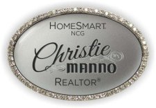 (image for) HomeSmart® Realty Group Oval Bling Silver badge