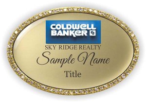 (image for) Coldwell Banker Sky Ridge Realty Oval Bling Gold badge