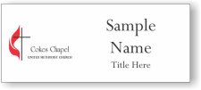 (image for) Cokes Chapel United Methodist Church Standard White Square Corner badge