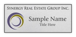 (image for) Synergy Real Estate Group Inc. Standard Silver Square Corner badge