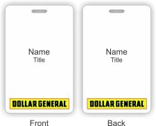 (image for) Dollar General ID Vertical Double Sided badge