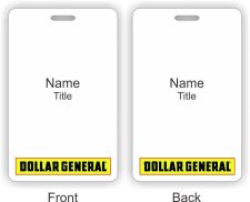 (image for) Dollar General ID Vertical Double Sided badge