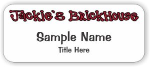 (image for) Jackie\'s Brickhouse Standard White badge