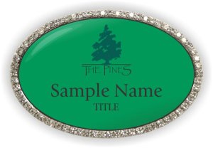 (image for) The Pines Oval Bling Silver Other badge
