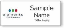 (image for) Elements Massage Standard White Square Corner badge