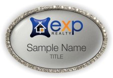 (image for) EXP Realty Oval Bling Silver badge