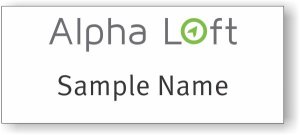 (image for) Alpha Loft Standard White Square Corner badge