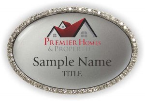(image for) Premier Homes & Properties Oval Bling Silver badge