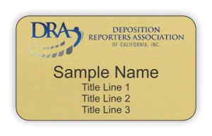 (image for) Deposition Reporters Association Standard Gold badge