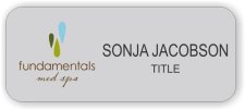 (image for) Fundamentals Med Spa Silver Round Corners badge