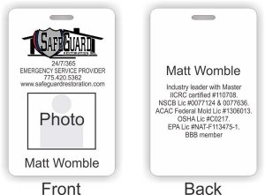 (image for) SafeGuard Restoration, Inc Photo Id - Vertical badge