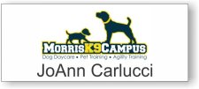 (image for) MorrisK9Campus White Square Corners badge