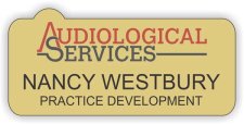 (image for) Audiological Services Shaped Gold Badge