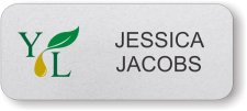 (image for) Young Living Essential Oils Silver Round Corners badge