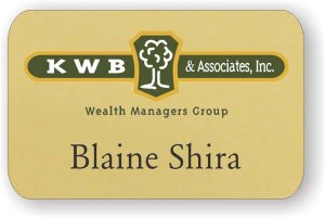 (image for) KWB Wealth Managers Group Gold Round Corners badge