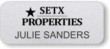 (image for) SETX Properties Silver Round Corners badge