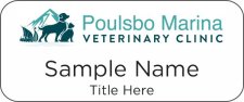 (image for) Poulsbo Marina Veterinary Clinic Standard White Badge