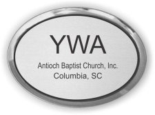 (image for) YWA Antioch Baptist Church Inc. Oval Executive Silver badge