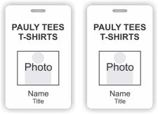 (image for) Pauly Tees T-Shirts ID Vertical Double Sided badge