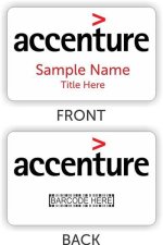 (image for) Accenture Barcode ID Horizontal Double Sided badge