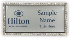 (image for) Hilton Hotels & Resorts Bling Silver badge