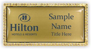 (image for) Hilton Hotels & Resorts Bling Gold badge