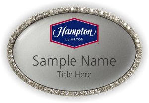 (image for) Hampton Oval Bling Silver badge