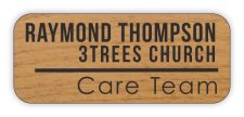 (image for) 3 Trees Church Standard Alder Laser Engraved badge