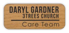 (image for) 3 Trees Church Standard Alder Laser Engraved badge