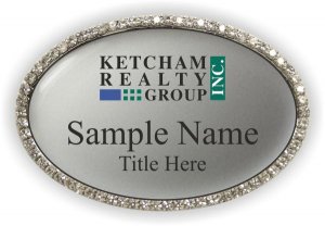 (image for) Ketcham Realty Group Oval Bling Silver badge