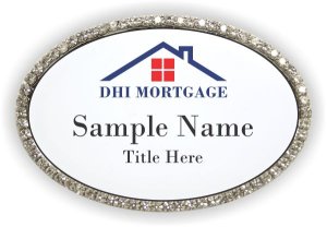 (image for) DHI Mortgage Oval Bling Silver Other badge