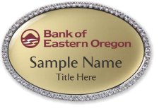 (image for) Bank of Eastern Oregon Oval Bling Silver Other badge