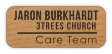 (image for) 3 Trees Church Standard Alder Laser Engraved badge