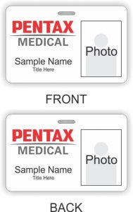 (image for) Pentax Medical Photo ID Horizontal Double Sided badge