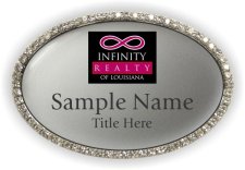 (image for) INFINITY REALTY OF LOUISIANA Oval Bling Silver badge