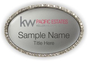 (image for) Keller Williams Pacific Estates Oval Bling Silver badge