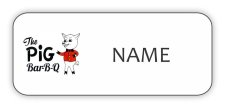 (image for) The Pig Barbecue Standard White badge