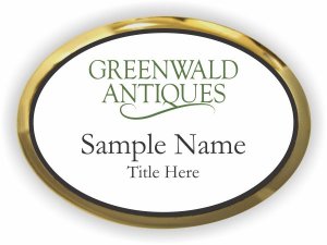 (image for) Greenwald Antiques Oval Executive Gold badge