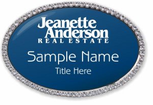 (image for) Jeanette Anderson Real Estate Oval Bling Silver Other badge