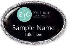 (image for) Zeifman Orthodotics Oval Bling Silver Other badge