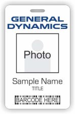 (image for) General Dynamics Barcode ID Vertical badge