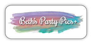 (image for) Beth\'s Party Pics+ Standard White badge