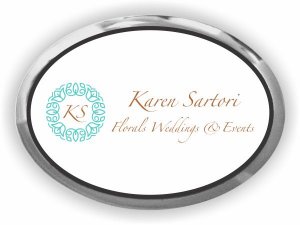 (image for) Karen Sartori Florals Weddings & Events Oval Executive Silver Other badge