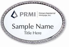 (image for) Primary Residential Mortgage Inc. Oval Bling Silver Other badge